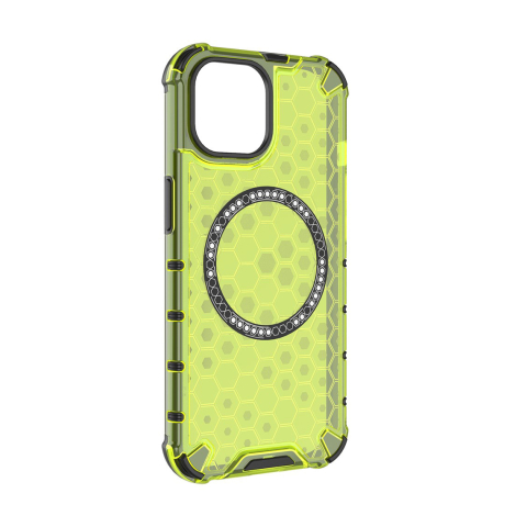 iPhone 13 Pro Max - Husă HoneyComb » iPhone 13 Pro Max, Magnet MagCase, AntiDrop Corners, GREEN – Husa