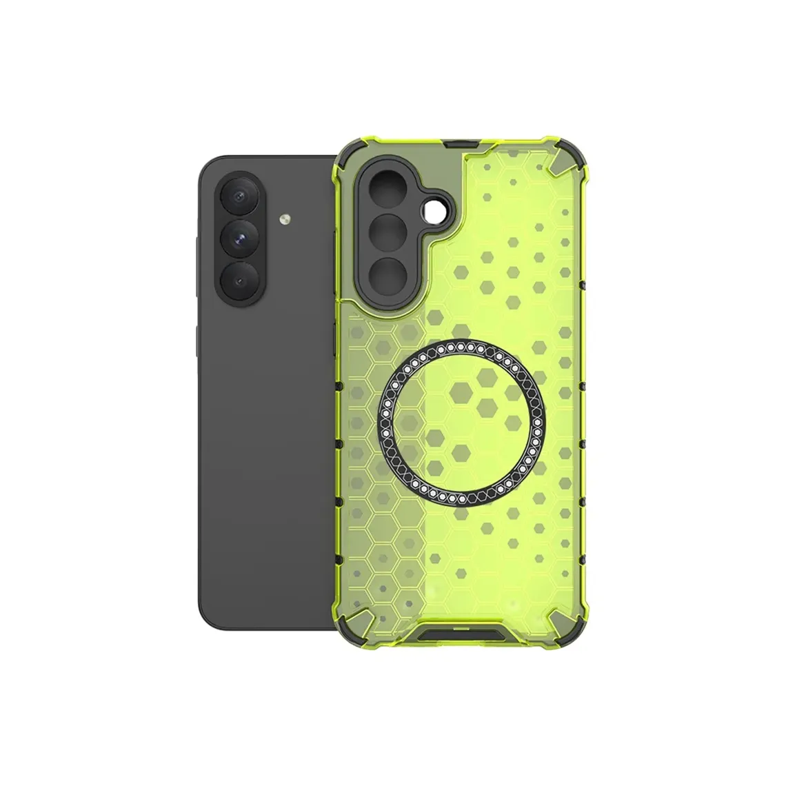 Galaxy A36 5G - Husă HoneyComb » Samsung A36 , Magnet MagCase, AntiDrop Corners, GREEN - Husa A366