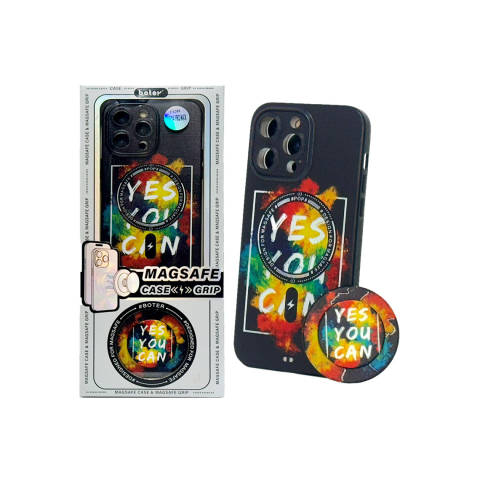 Huse Xiaomi - Husa Iphone 13 Boter Magnet MagCase PopGrip, Gri