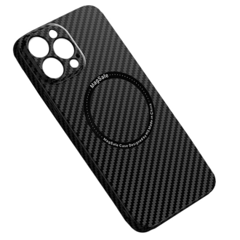 iPhone 14 Plus - Husa iPhone 14 Plus » iPefet Carbon, Kevlar Pattern, cu MagSafe, Black