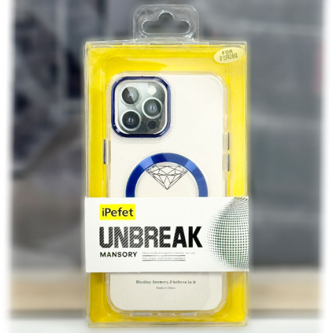 iPhone 14 Plus - Husa iPhone 14 Plus » iPefet Clear, AntiDrop cu MagSafe, Acryl Blue