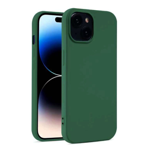 iPhone 14 Plus - Husa iPhone 14 Plus » Soft MicroFiber, TPU, Dark GREEN