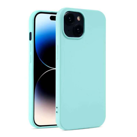 iPhone 14 Plus - Husa iPhone 14 Plus » Soft MicroFiber, TPU, TURQUOISE