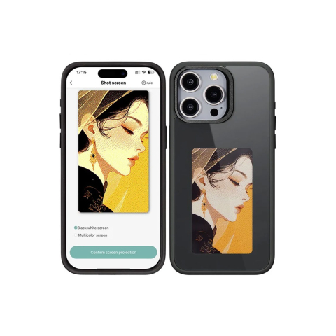 iPhone 14 Pro Max - Husa iPhone 14 Pro Max » InkLed ShockProof, cu Ecran Digital, Microfiber, PC+TPU, Black