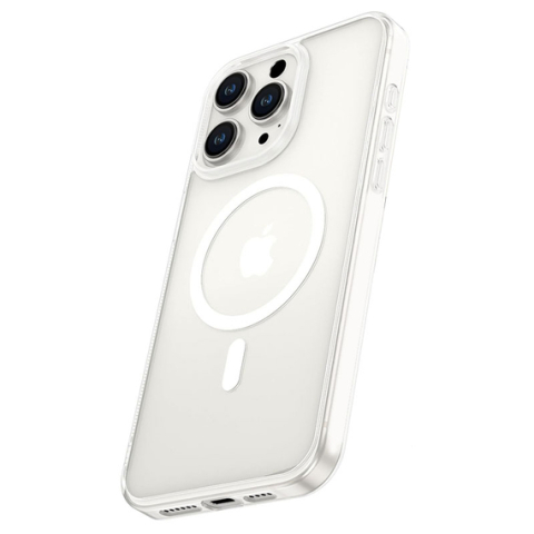 iPhone 15 Plus - Husa iPhone 15 Plus - MagSafe color » Fashion Frosted, Gray / White