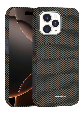 iPhone 16 - Husa iPhone 16 Aramid PTK Kevlar MagSafe, Woven Brown