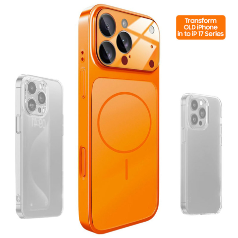iPhone 16 - Husa iPhone 16 MagLens Camera Protect MagSafe, Orange