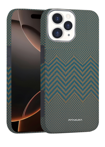 iPhone 16 Pro - Husa iPhone 16 Pro Aramid PTK Kevlar MagSafe, Twill Gold