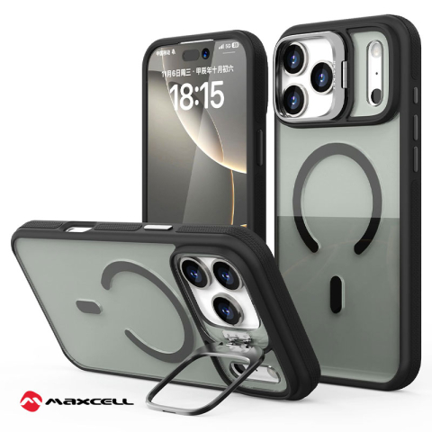 iPhone 16 Pro Max - Husa iPhone 16 Pro Max KickStand Heavy Grip MagSafe, Black