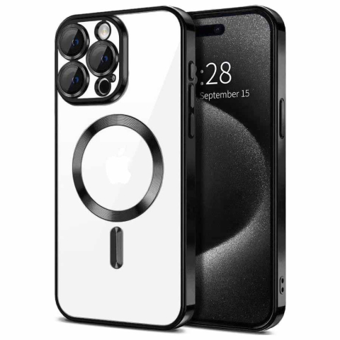 iPhone 16 Pro Max - Husa iPhone 16 Pro Max Plating ElectroEdge, Black