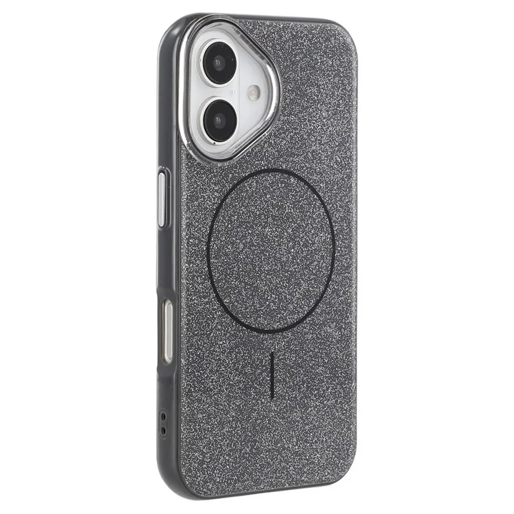 iPhone 16e - Husa iPhone 16e Mag Glitter Protective Case, Black
