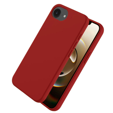 iPhone 16e - Husa iPhone 16e » Soft MicroFiber, TPU, Brick RED