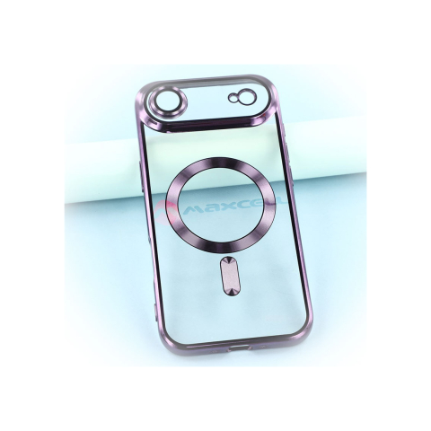 Huse telefoane - Husa iPhone 17 Air » Plating MagCase, TPU Clear, frame PURPLE