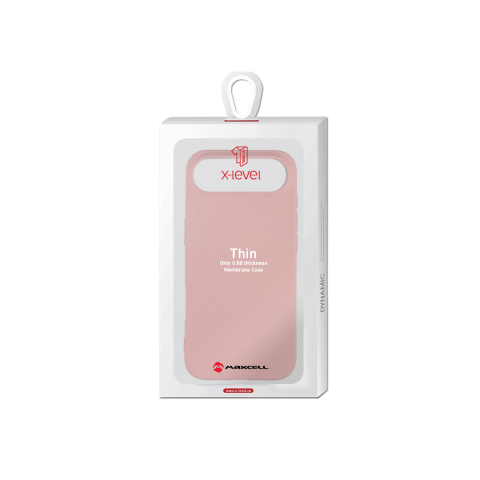 Huse telefoane - Husa iPhone 17 Air » X-Level Thin Series, SoftTouch, PINK