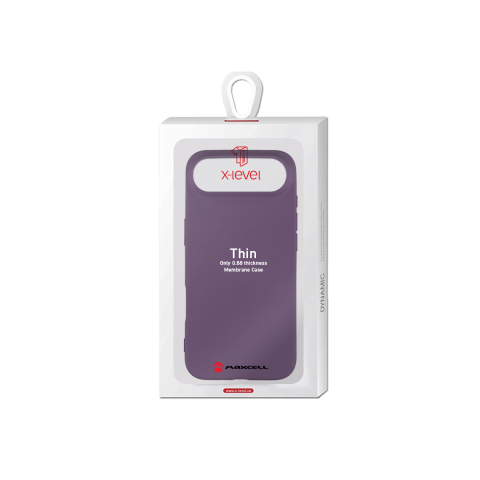 Huse telefoane - Husa iPhone 17 Air » X-Level Thin Series, SoftTouch, PURPLE