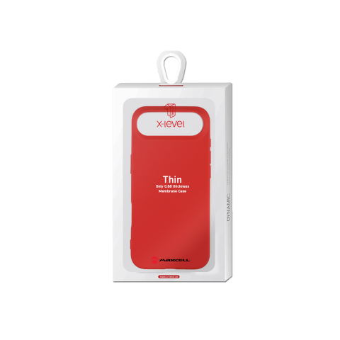 Huse telefoane - Husa iPhone 17 Air » X-Level Thin Series, SoftTouch, RED