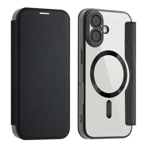 iPhone 17 - Husa iPhone 17 MagFlip RFID Protect Wallet, Black