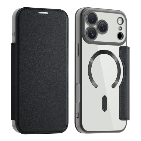 iPhone 17 Pro - Husa iPhone 17 Pro MagFlip RFID Protect Wallet, Black