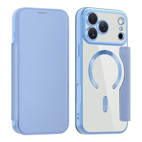 iPhone 17 Pro - Husa iPhone 17 Pro MagFlip RFID Protect Wallet, Sky Blue