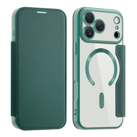 iPhone 17 Pro Max - Husa iPhone 17 Pro Max MagFlip RFID Protect Wallet, Green