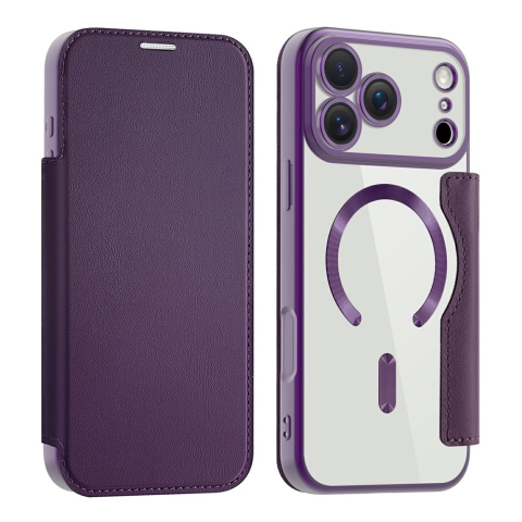 iPhone 17 Pro Max - Husa iPhone 17 Pro Max MagFlip RFID Protect Wallet, Purple