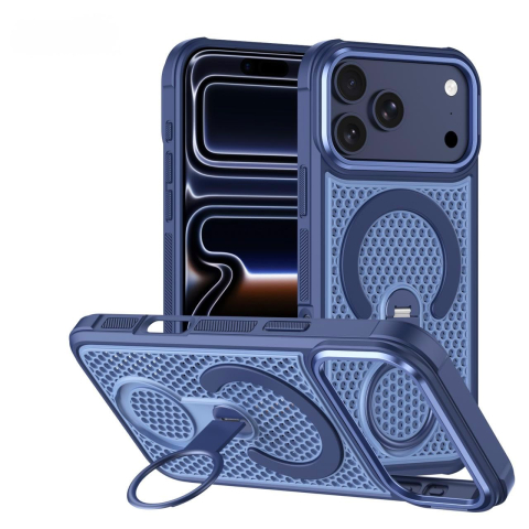 iPhone 17 Pro Max - Husa iPhone 17 Pro Max MeshMag KickStand MagSafe, Blue
