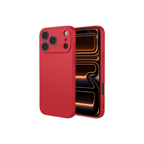 Huse telefoane - Husa iPhone 17 Pro Max » Soft MicroFiber, TPU, Pure RED