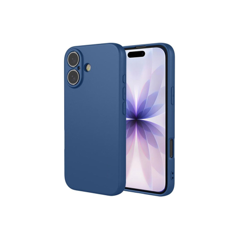 iPhone 17 - Husa iPhone 17 » Soft MicroFiber, TPU, Navy BLUE