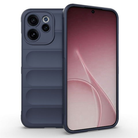 Huse Oppo - Husa Oppo Reno 15F 5G Wave Grip Anti-Shock, Navy Blue