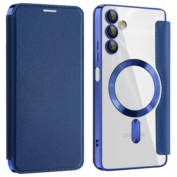 Galaxy A05s - Husa Samsung Galaxy A05s MagFlip RFID Protect Leather, Navy Blue