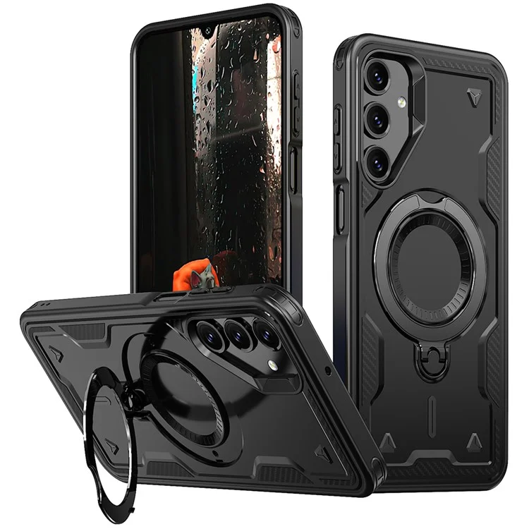 Galaxy A14 4G - Husa Samsung Galaxy A14 4G Hybrid Armor MagRing MultiAngle, Black