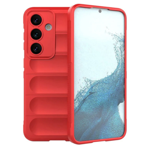 Galaxy A16 - Husa Samsung Galaxy A16 (A166) Wave Pentru Microfiber Grip Anti Shock TPU Pure Red