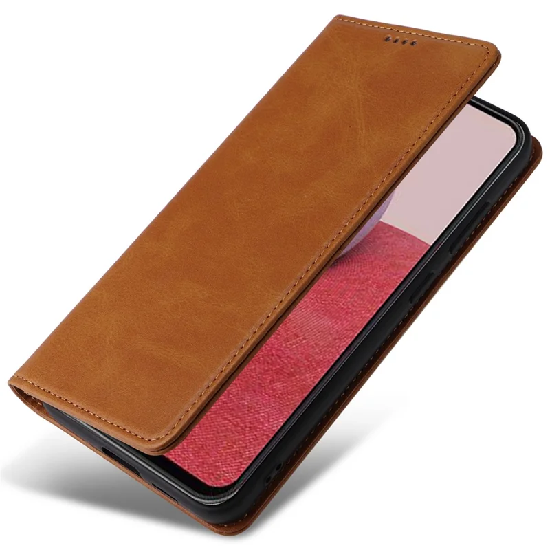 Galaxy A17 5G - Husa Samsung Galaxy A17 5G Flip Leather Deluxe Magnetic Wallet, Brown