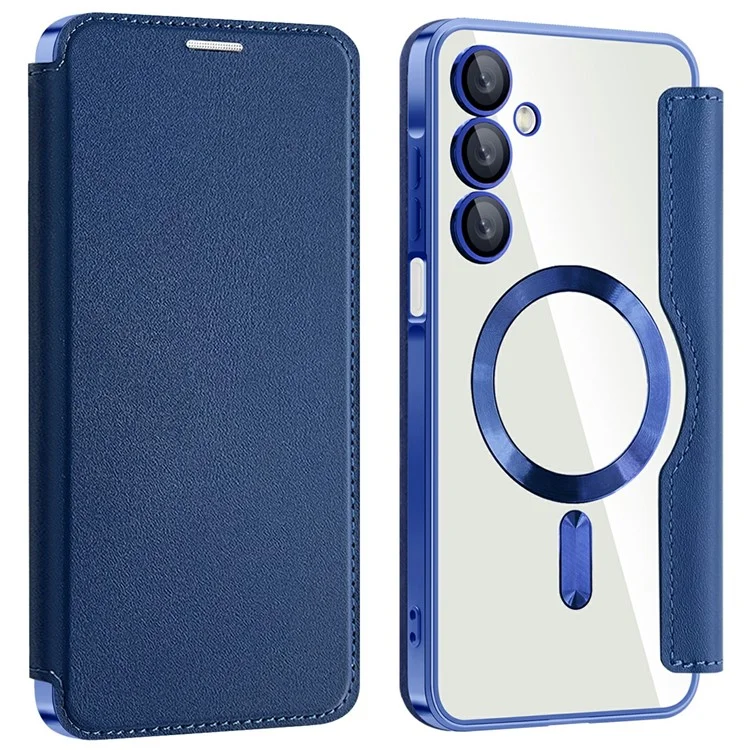 Galaxy A17 5G - Husa Samsung Galaxy A17 5G MagFlip RFID Protect Leather, Navy Blue