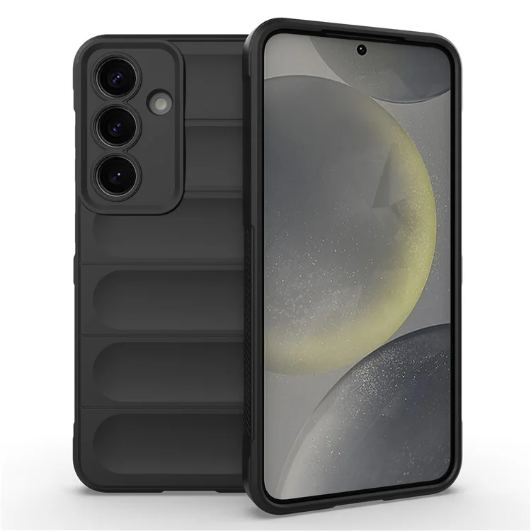 Galaxy A17 5G - Husa Samsung Galaxy A17 5G Wave Grip Microfiber ShockProof, Night Black