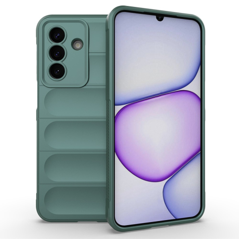Galaxy A27 5G - Husa Samsung Galaxy A27 5G Wave Grip Microfiber ShockProof, Deep Green