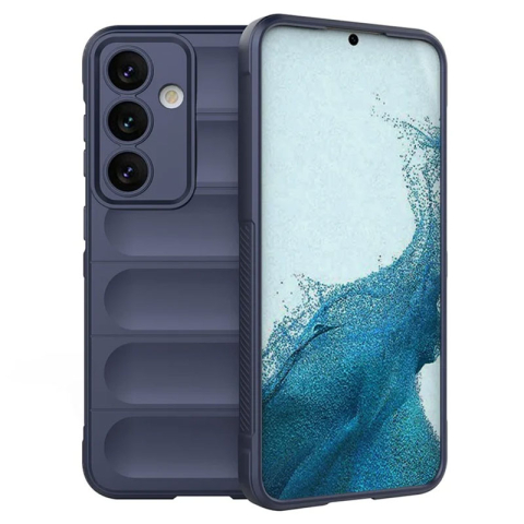 Galaxy A34 5G - Husa Samsung Galaxy A34 5G Wave Grip Microfiber ShockProof, Navy Blue