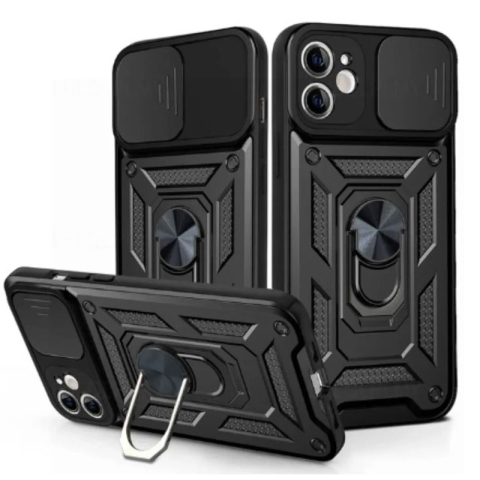Galaxy A35 5G - Husa Samsung Galaxy A35 5G Armor CamSlide Ring Stand, Black