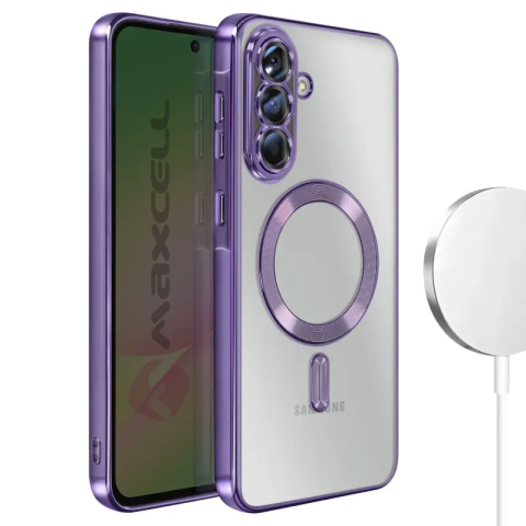 Galaxy A35 5G - Husa Samsung Galaxy A35 5G Plating MagSafe ElectroEdge, Purple