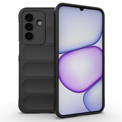 Galaxy A37 5G - Husa Samsung Galaxy A37 5G Wave Grip Microfiber ShockProof, Night Black