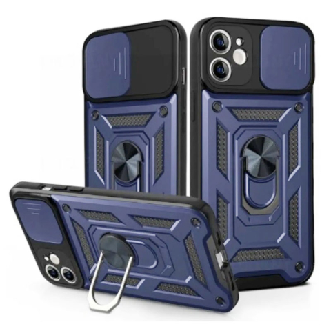Galaxy A55 5G - Husa Samsung Galaxy A55 5G Armor CamSlide cu Ring Stand, Blue