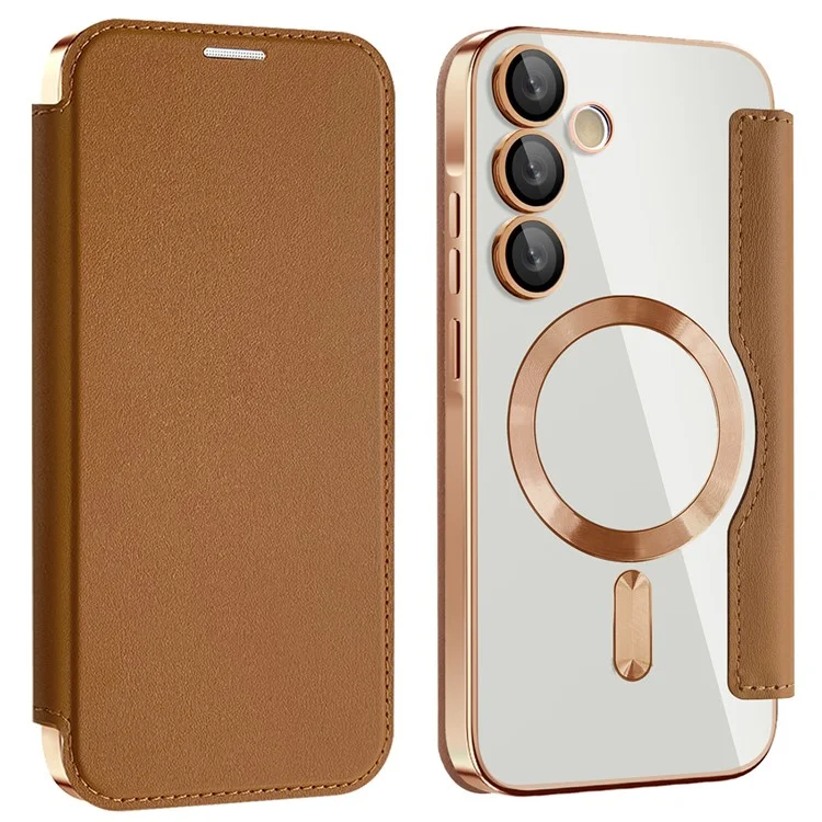 Galaxy A55 5G - Husa Samsung Galaxy A55 5G MagFlip Leather RFID, Gold