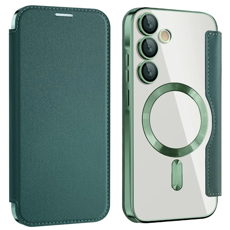 Galaxy A55 5G - Husa Samsung Galaxy A55 5G MagFlip Leather RFID, Green