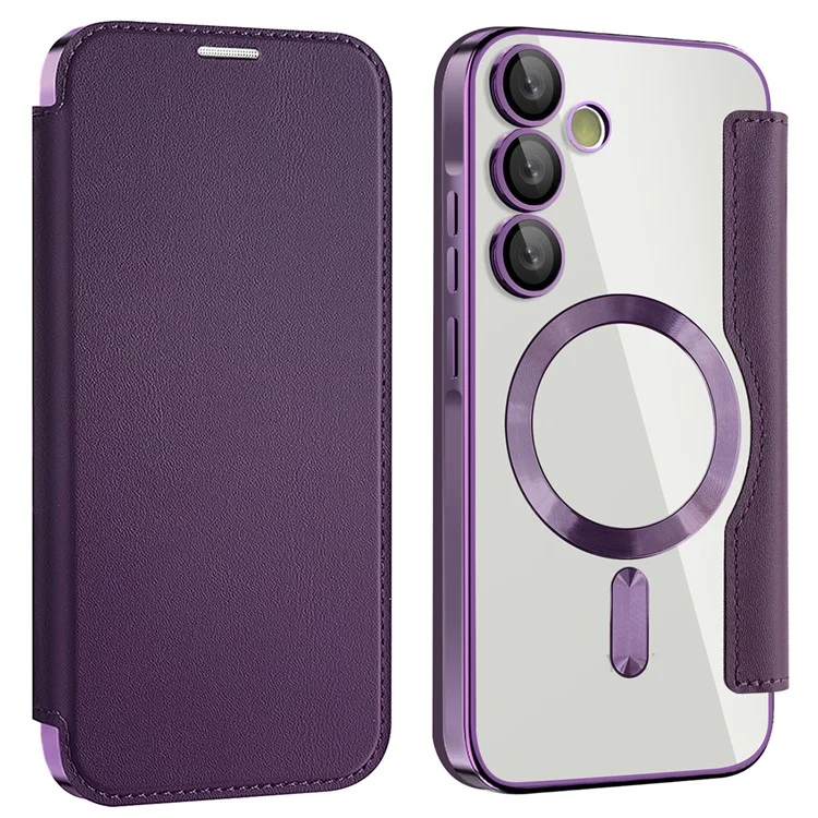 Galaxy A55 5G - Husa Samsung Galaxy A55 5G MagFlip Leather RFID, Purple