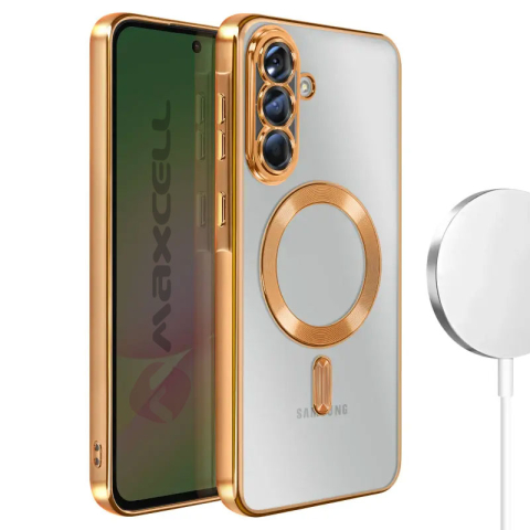 Galaxy A55 5G - Husa Samsung Galaxy A55 5G Plating ElectroEdge MagSafe, Gold