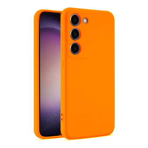 Galaxy A55 5G - Husa Samsung Galaxy A55 5G Soft TPU cu interior microfiber, Neon Orange