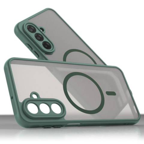 Galaxy A57 - Husa Samsung Galaxy A57 (A576) Matte Magsafe Frosted Gray Green