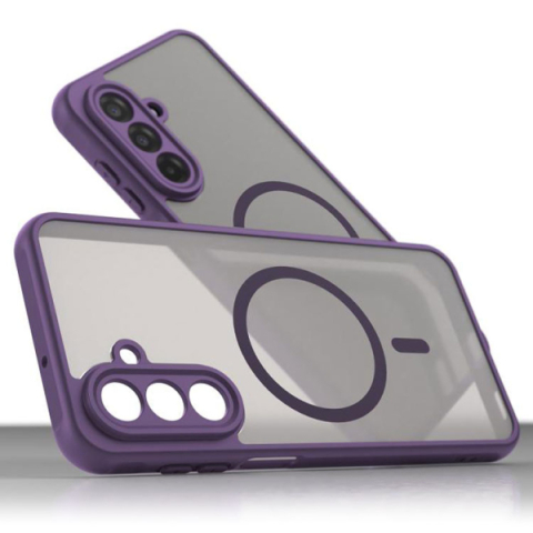 Galaxy A57 - Husa Samsung Galaxy A57 (A576) Matte Magsafe Frosted Gray Purple