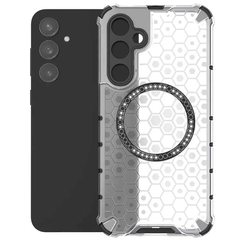 Galaxy S23 FE - Husa Samsung Galaxy S23 FE HoneyComb Magnet MagCase AntiDrop, White