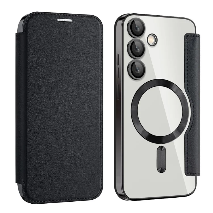 Galaxy S24 FE - Husa Samsung Galaxy S24 FE MagFlip RFID Protect Leather, Black